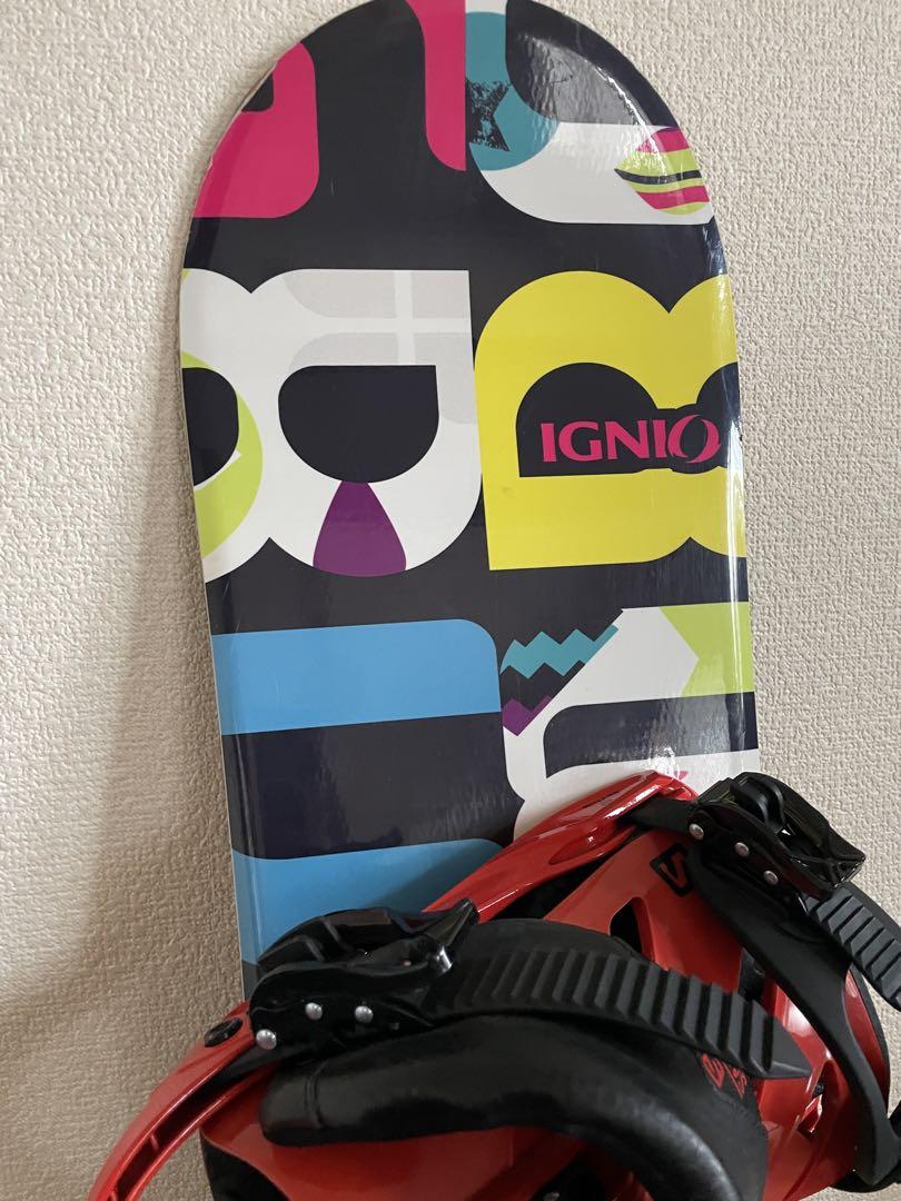 キッズ用 IGNIO x Salomon スノーボード 120 バインセット