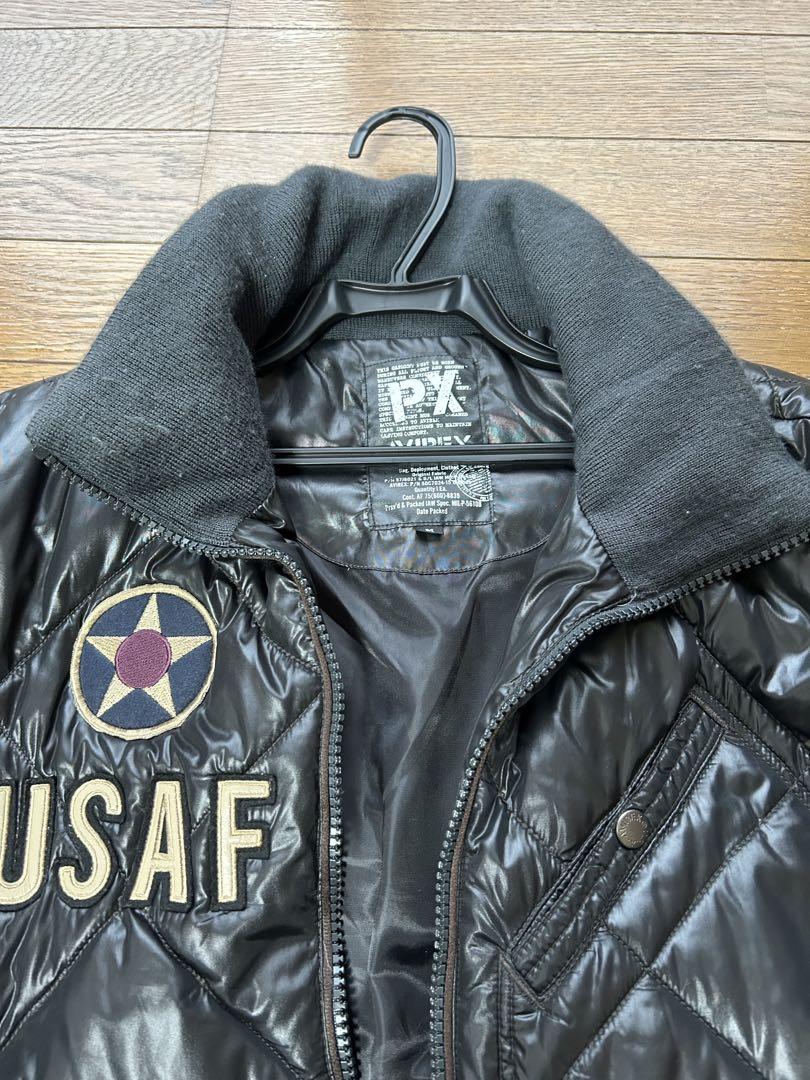 AVIREX USA空軍ロゴ 中綿コート (メンズ)
