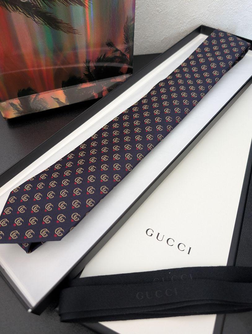 1度のみ使用！　GUCCI　グッチ　ネクタイ　箱　ショッパー　正規品の証明あり！