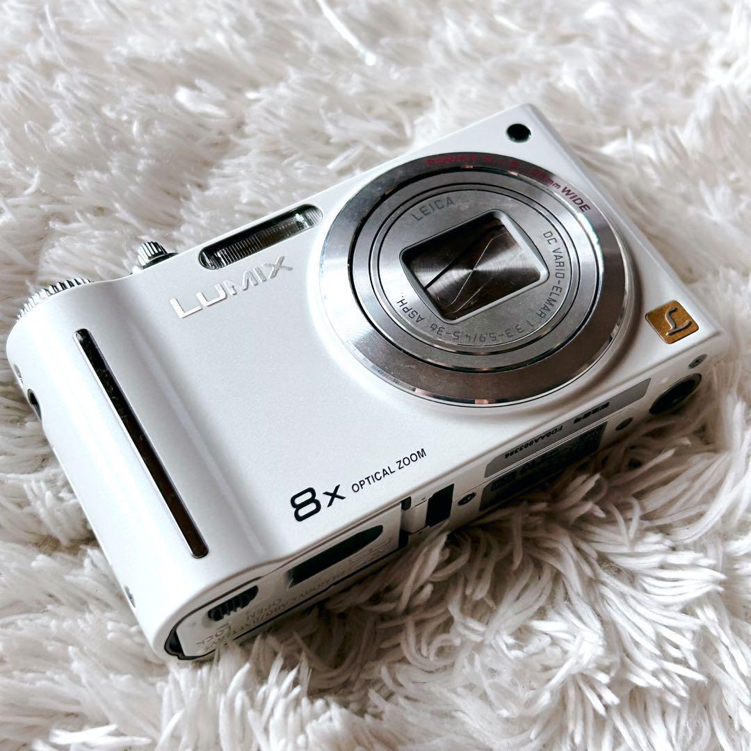 美品 Panasonic LUMIX DMC-ZX1 ホワイト デジカメ 動作確