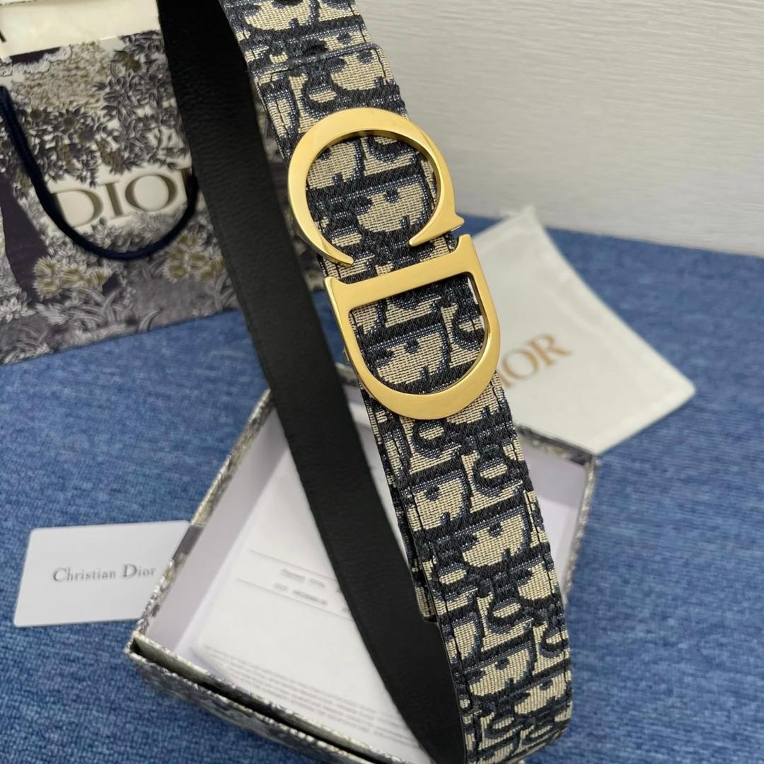 Dior ロゴ入りベルト ゴールド