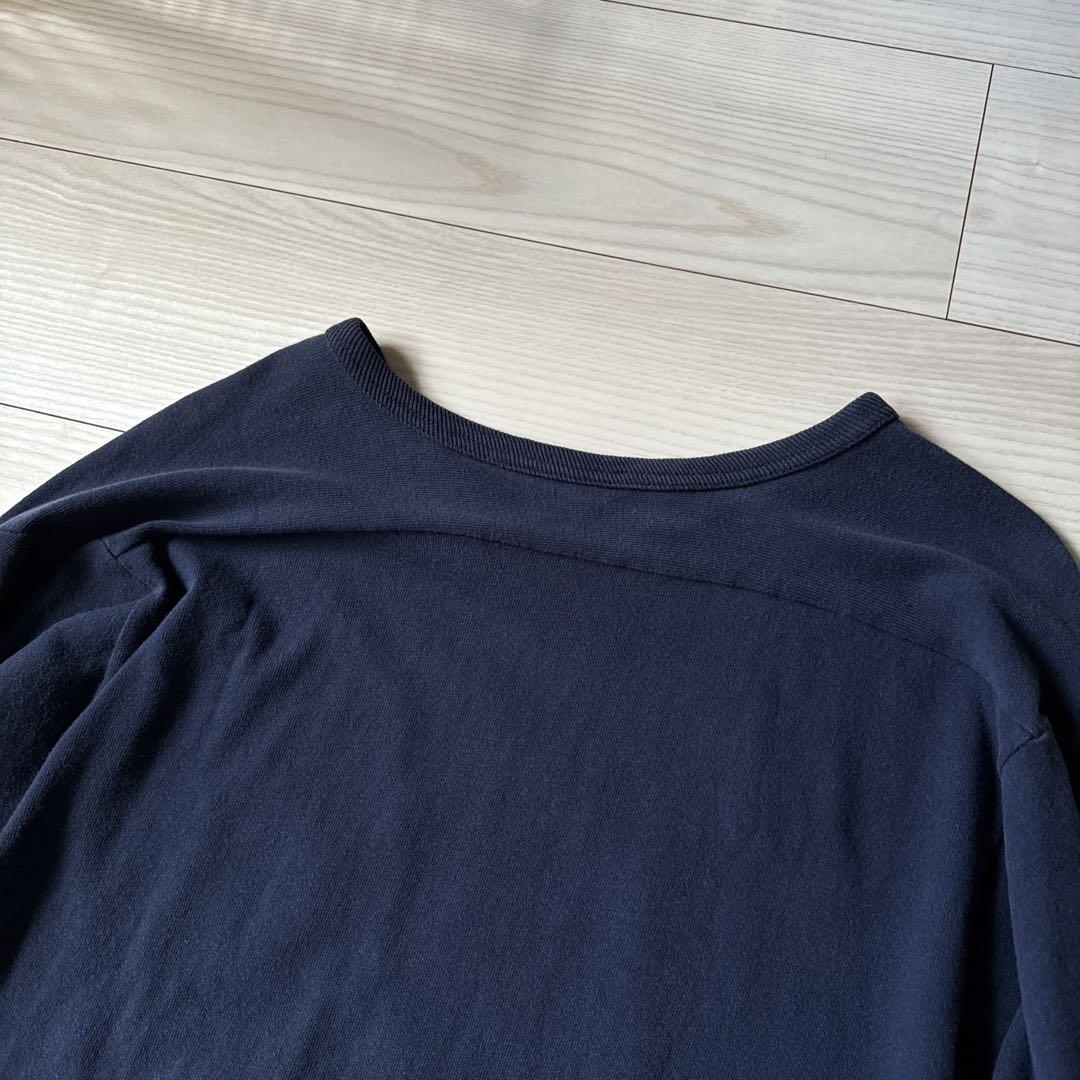 80s champion トリコタグ　フットボールシャツ　Tシャツ　ネイビー