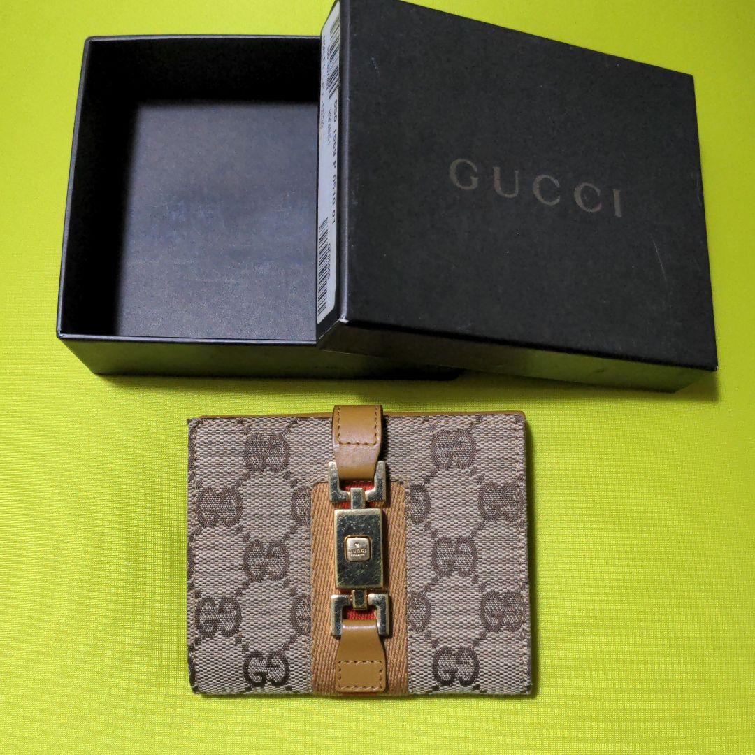 【値下げ‼️】GUCCI グッチ 2つ折り 財布 キャンバス/レザー 高級品市場