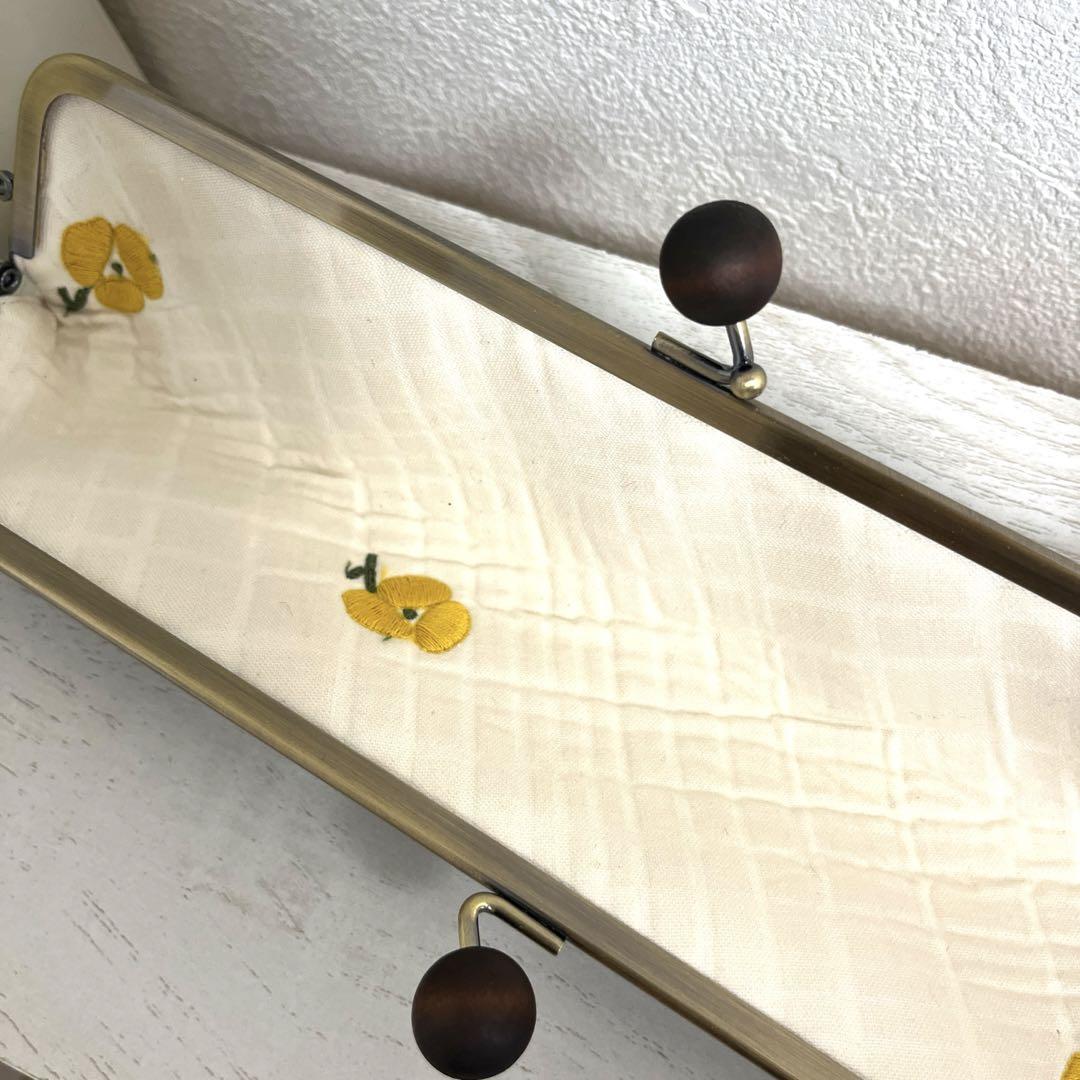 Kim！　扇子用サイズがま口　ハンドメイド