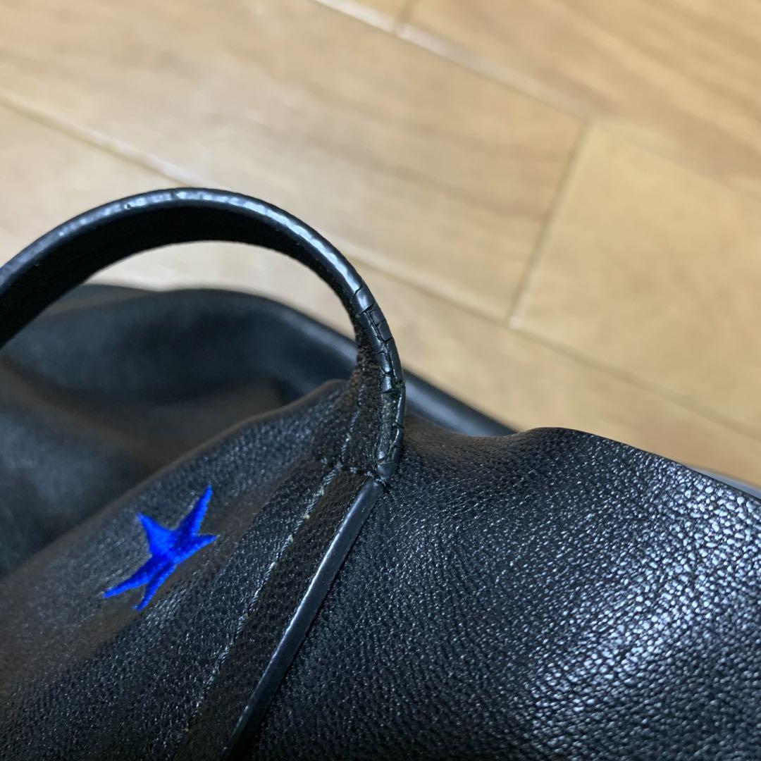 atneK アトネック レザー トートバッグ 星 刺繍 大容量 肩掛け A4収納
