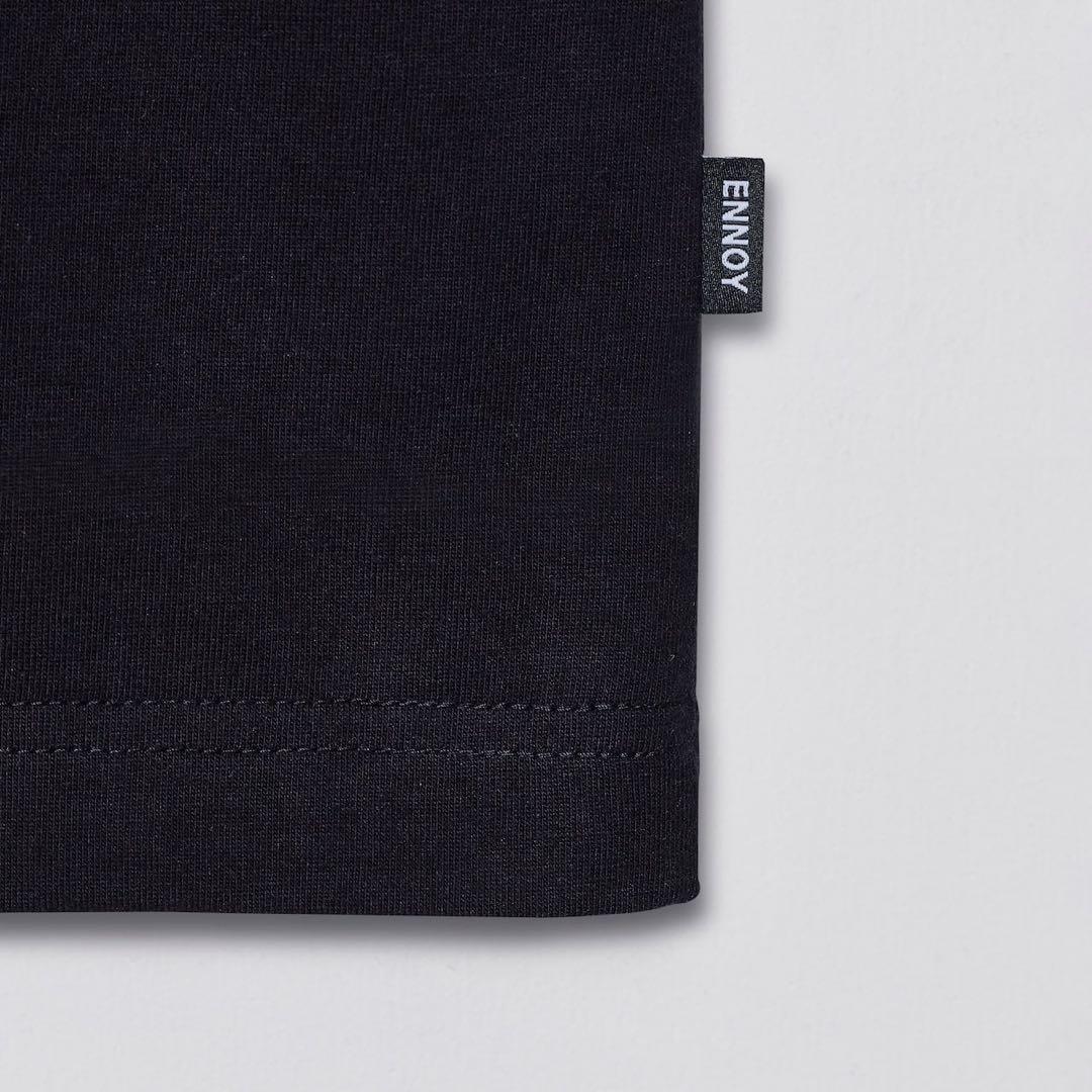 新品 M ENNOY CIRCLE Ē DRIP T-SHIRT BLACK