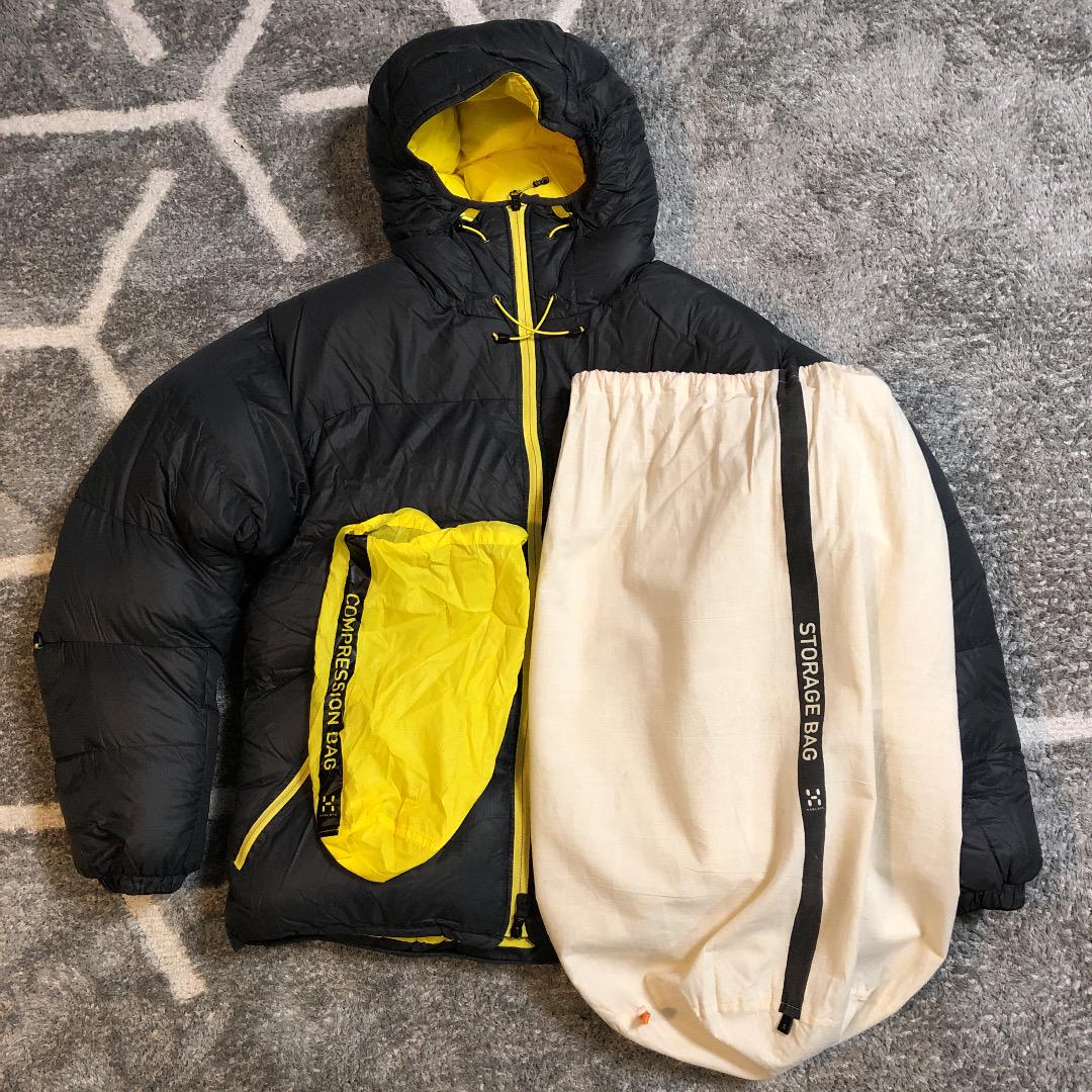 HAGLOFSダウンジャケットLIM DOWN HOOD Sサイズ 美品