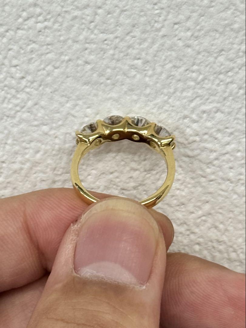 ★2.02ct★大粒４石✨E,F,SI-1,VGダイヤハーフエタニティリング指輪