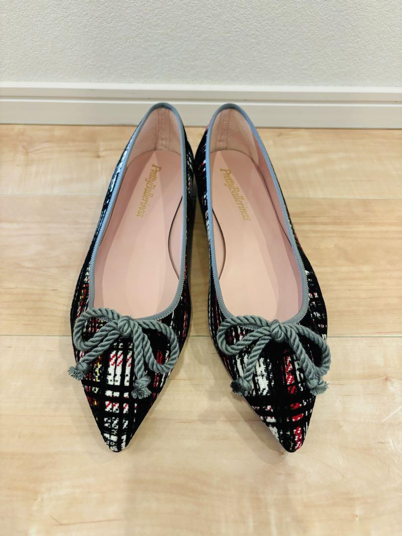 プリティバレリーナ　ツイードパンプス