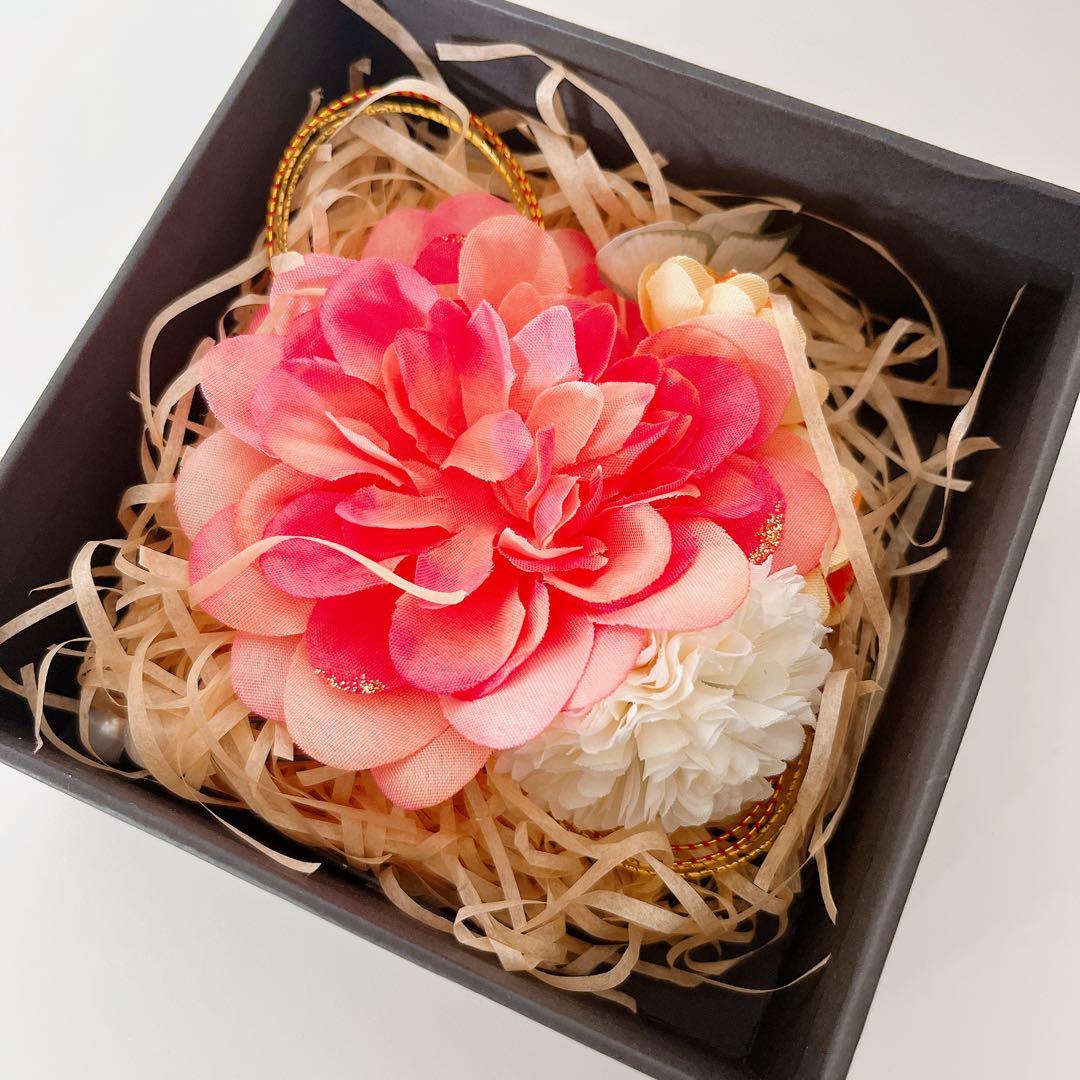 和風 髪飾り 成人式 夏祭り 菊 蝶 つまみ細工 和装 浴衣 着物 写真撮影