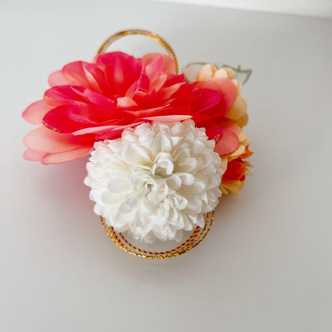 和風 髪飾り 成人式 夏祭り 菊 蝶 つまみ細工 和装 浴衣 着物 写真撮影