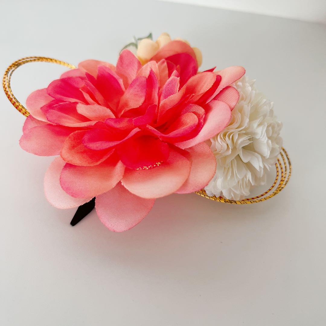 和風 髪飾り 成人式 夏祭り 菊 蝶 つまみ細工 和装 浴衣 着物 写真撮影