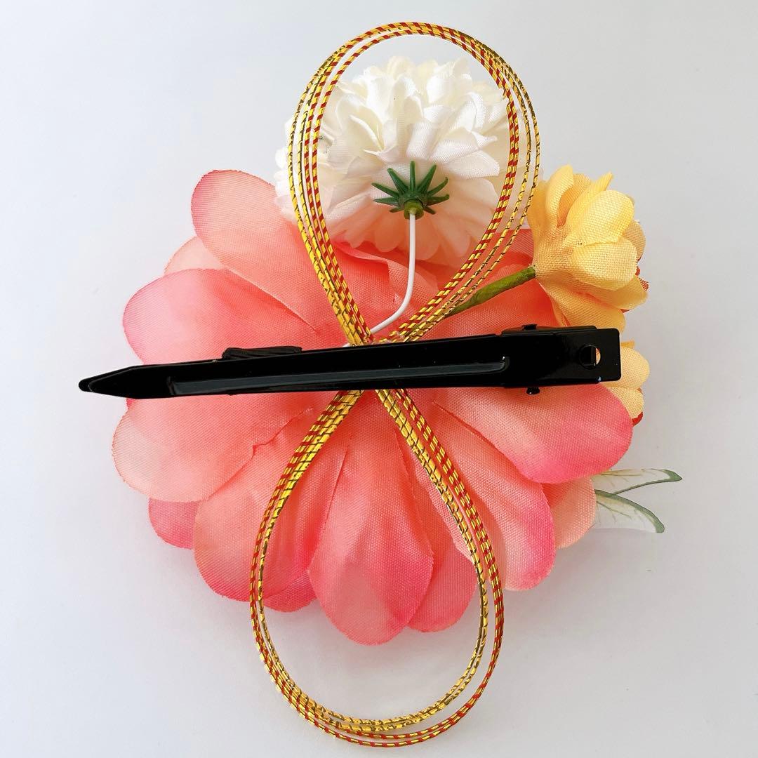 和風 髪飾り 成人式 夏祭り 菊 蝶 つまみ細工 和装 浴衣 着物 写真撮影