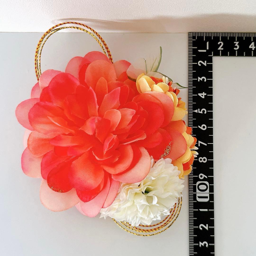 和風 髪飾り 成人式 夏祭り 菊 蝶 つまみ細工 和装 浴衣 着物 写真撮影