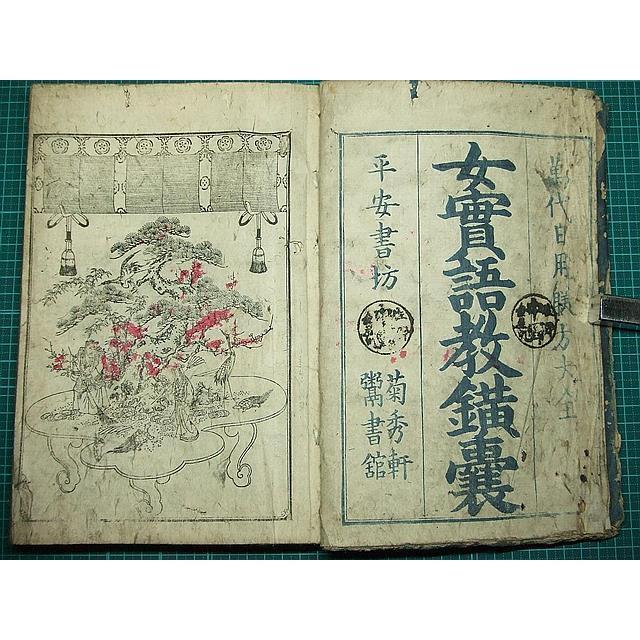 M5224○江戸明治和本等＞女実語教鐄囊(A) 下河辺拾水画 享和2年