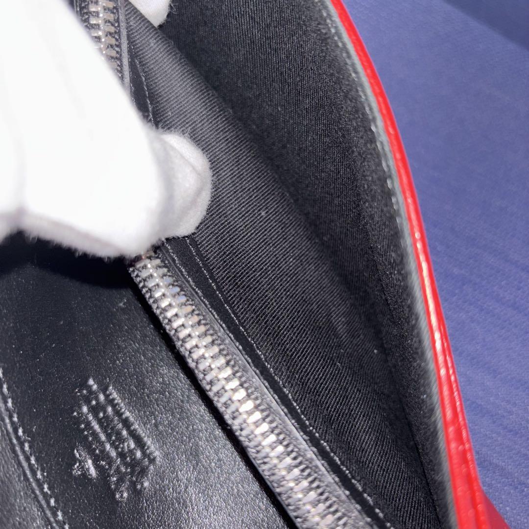 長財布|ジェニュインレザー|レッド|ロゴ|付属品あり||