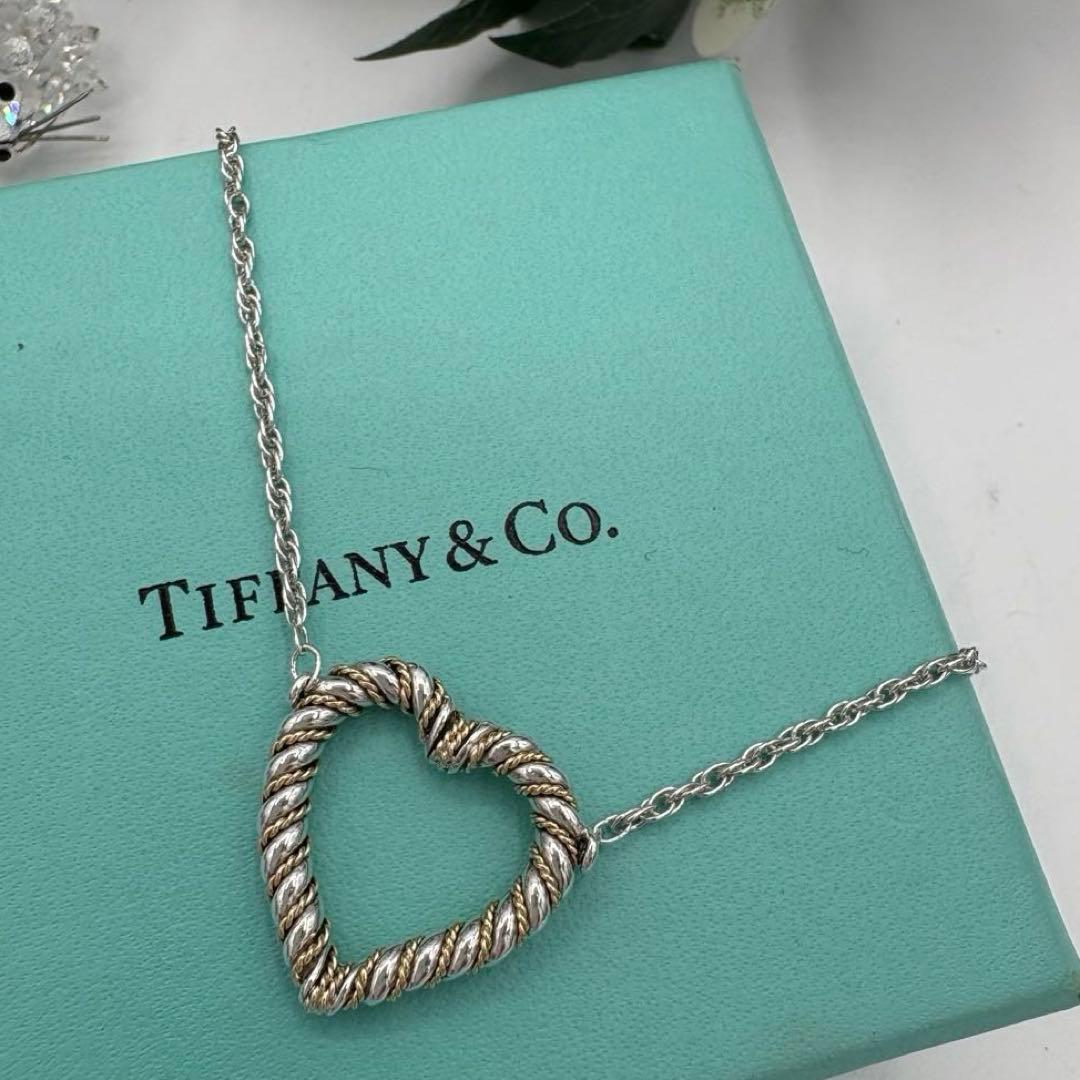 【新品仕上げ済み】ティファニー　ツイストハート　ネックレス