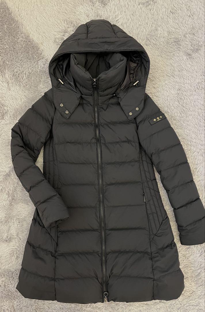 ☆美品　TATRAS ブラック フード付きロングダウンジャケット☆