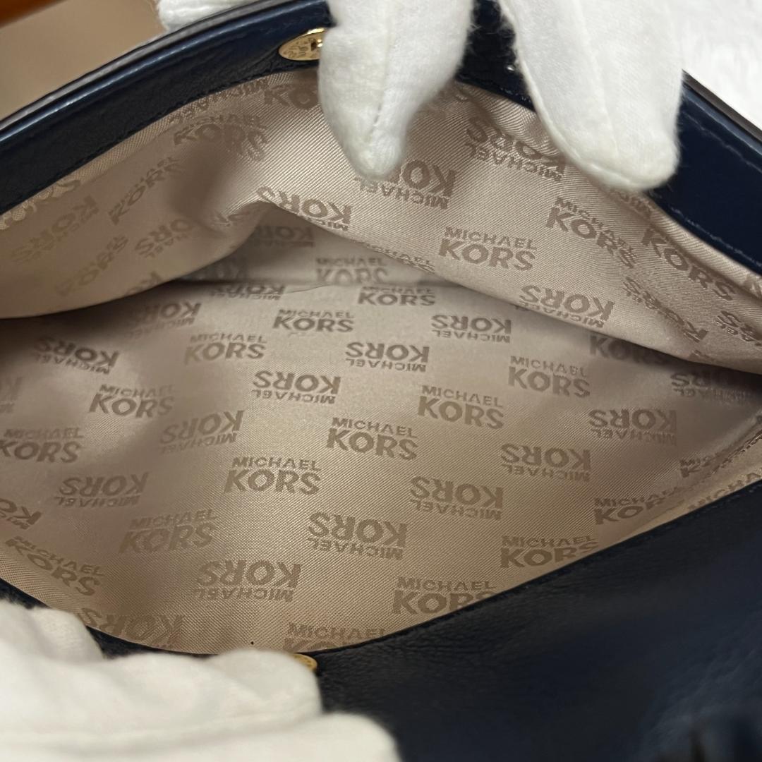 《美品》MICHAEL KORS マイケルコース ショルダーバック ネイビー