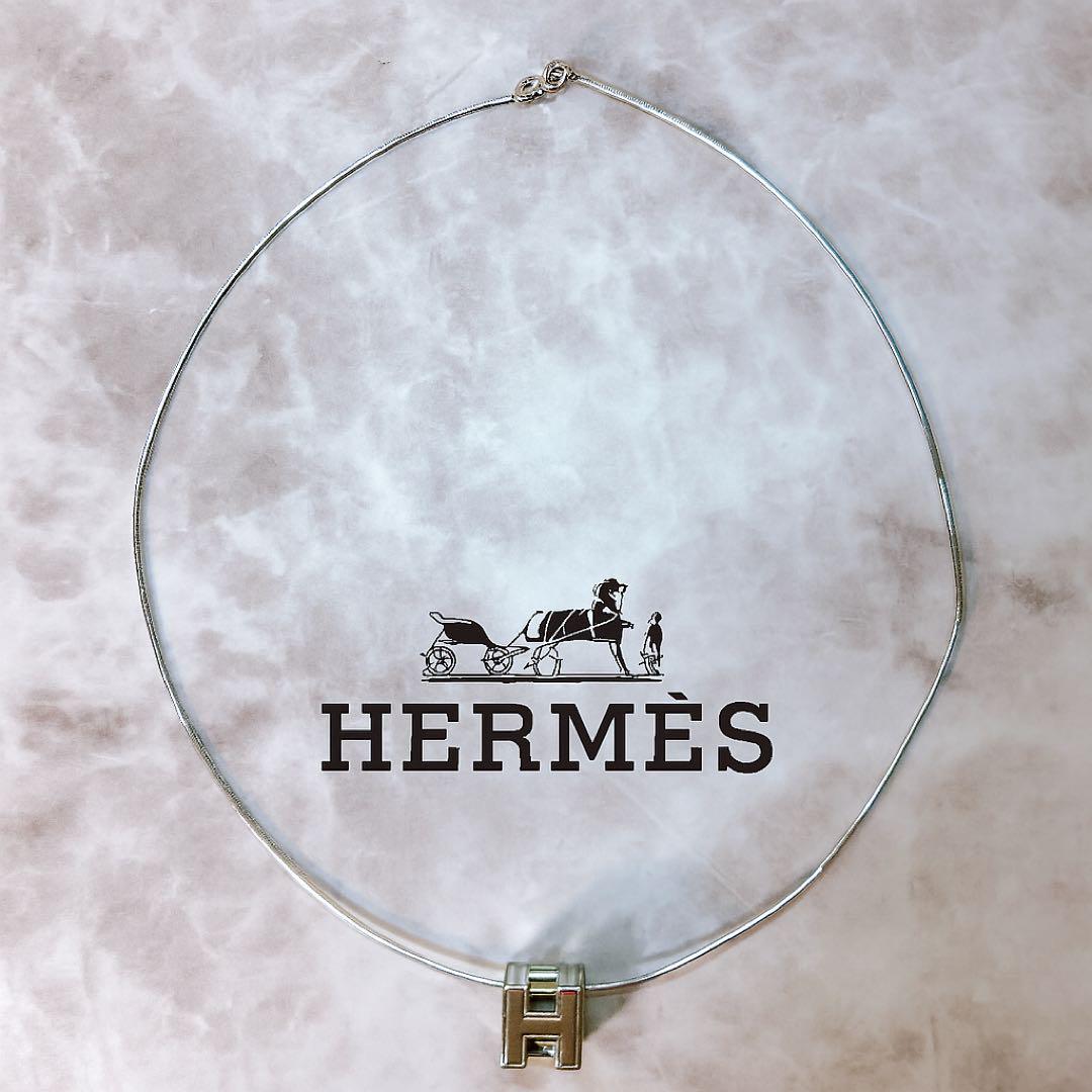 正規 HERMES エルメス カージュドアッシュ Hキューブ ネックレス