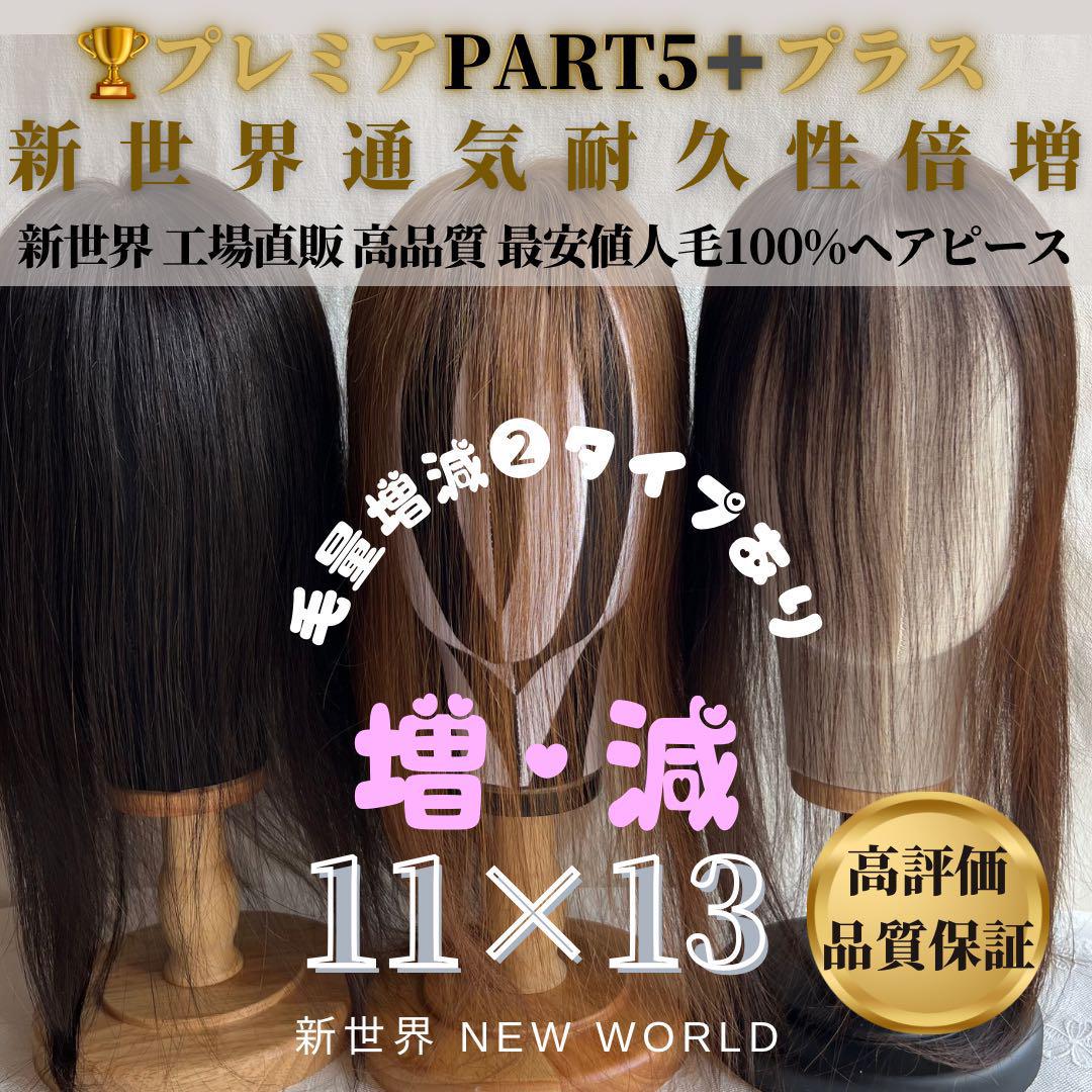 最新20252026新世界8*13 Part⑤＋ヘアピース　人毛レミー　総手植え
