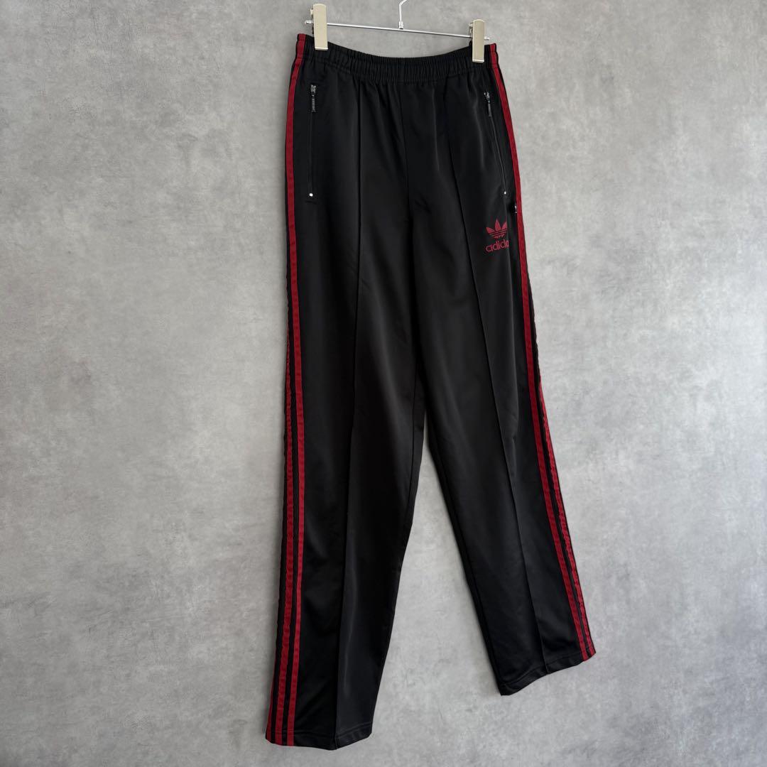90s old adidas アディダス トラックパンツ ブラック×レッド L