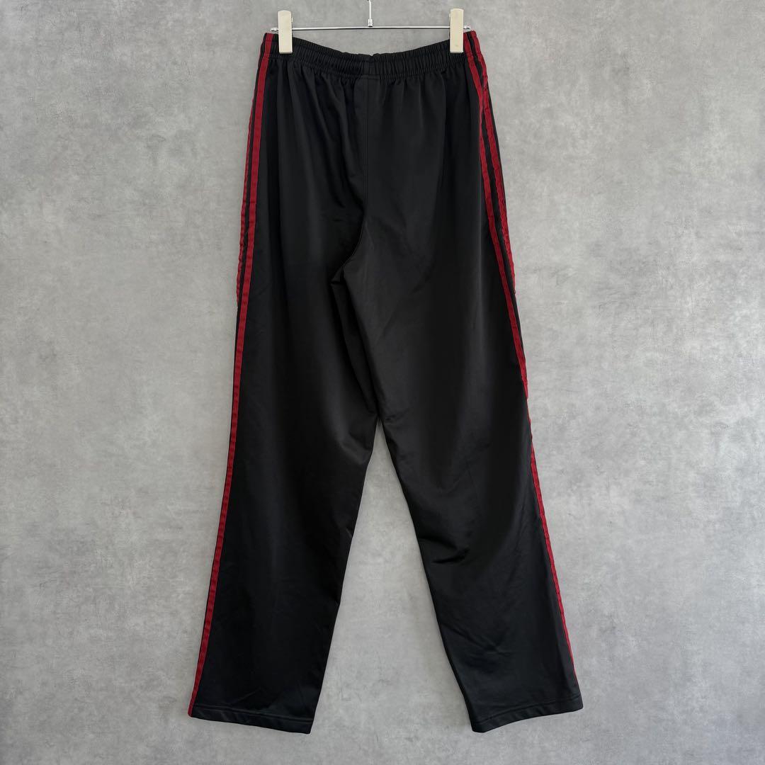 90s old adidas アディダス トラックパンツ ブラック×レッド L
