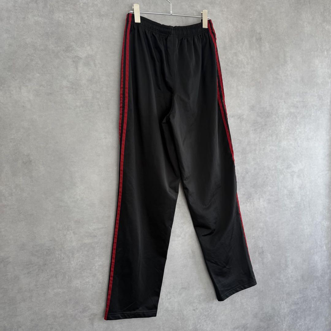 90s old adidas アディダス トラックパンツ ブラック×レッド L