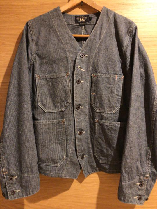 美品❗️RRL ダブルアールエル　ピンストライプショートカバーオールジャケット