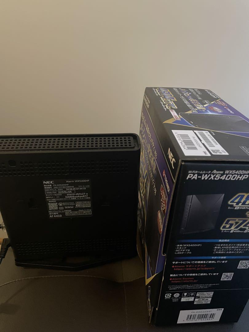 Wifi ホームルータ　NEC Aterm WX5400HP 超高速光回線