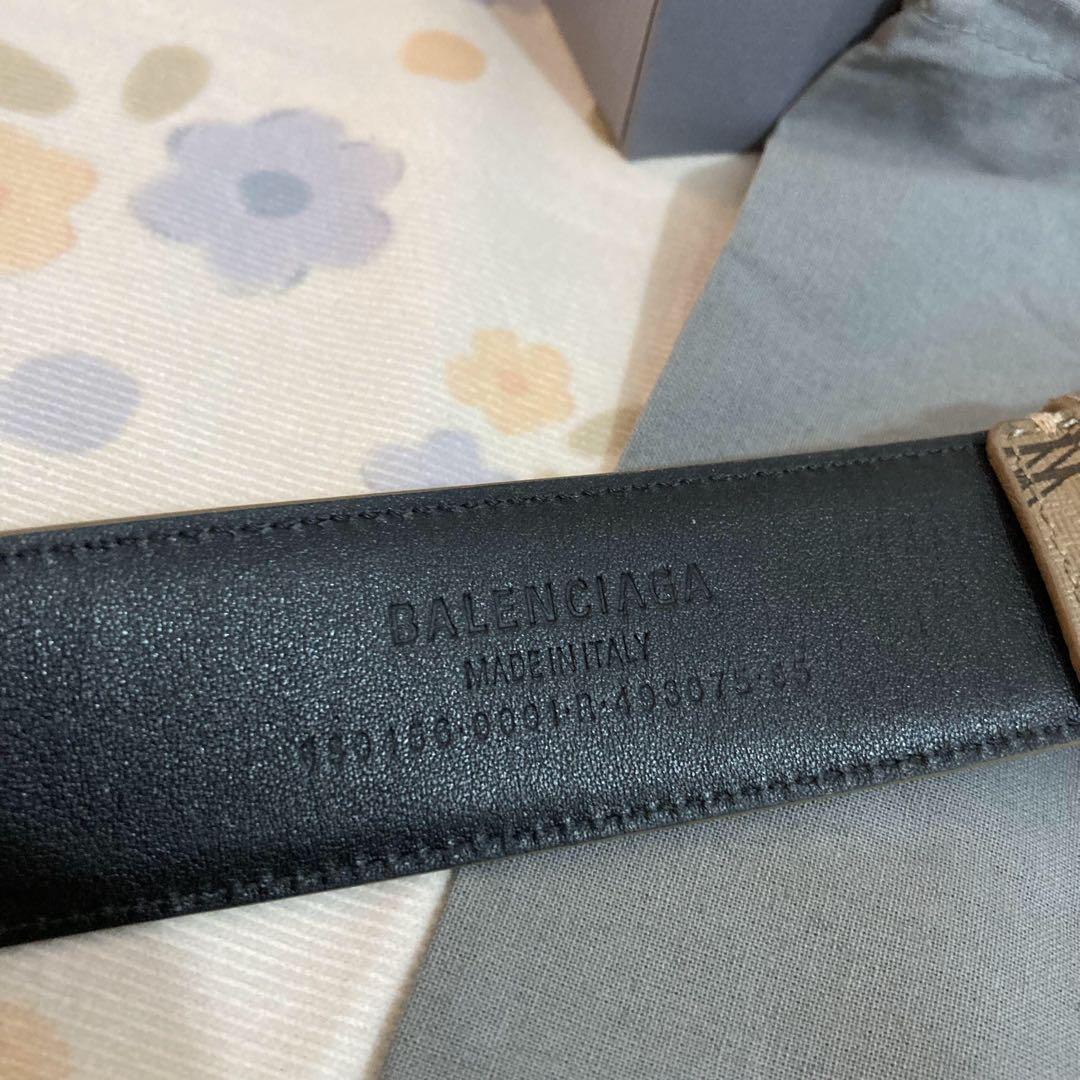 BALENCIAGA (バレンシアガ) BBロゴ バックル リバーシブル ベルト