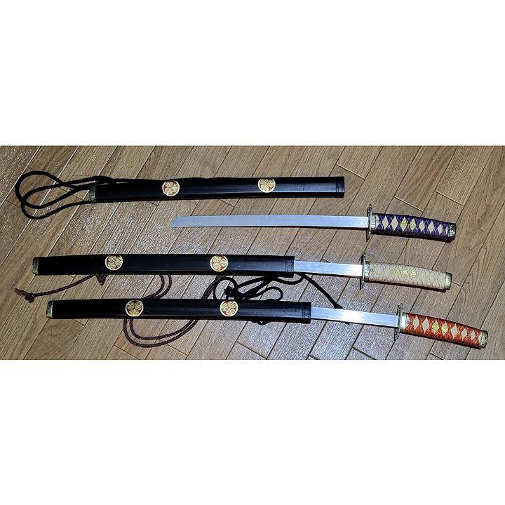 刀 おもちゃ 紐付き 3刀セット 模造刀 昭和 レトロ アンティーク