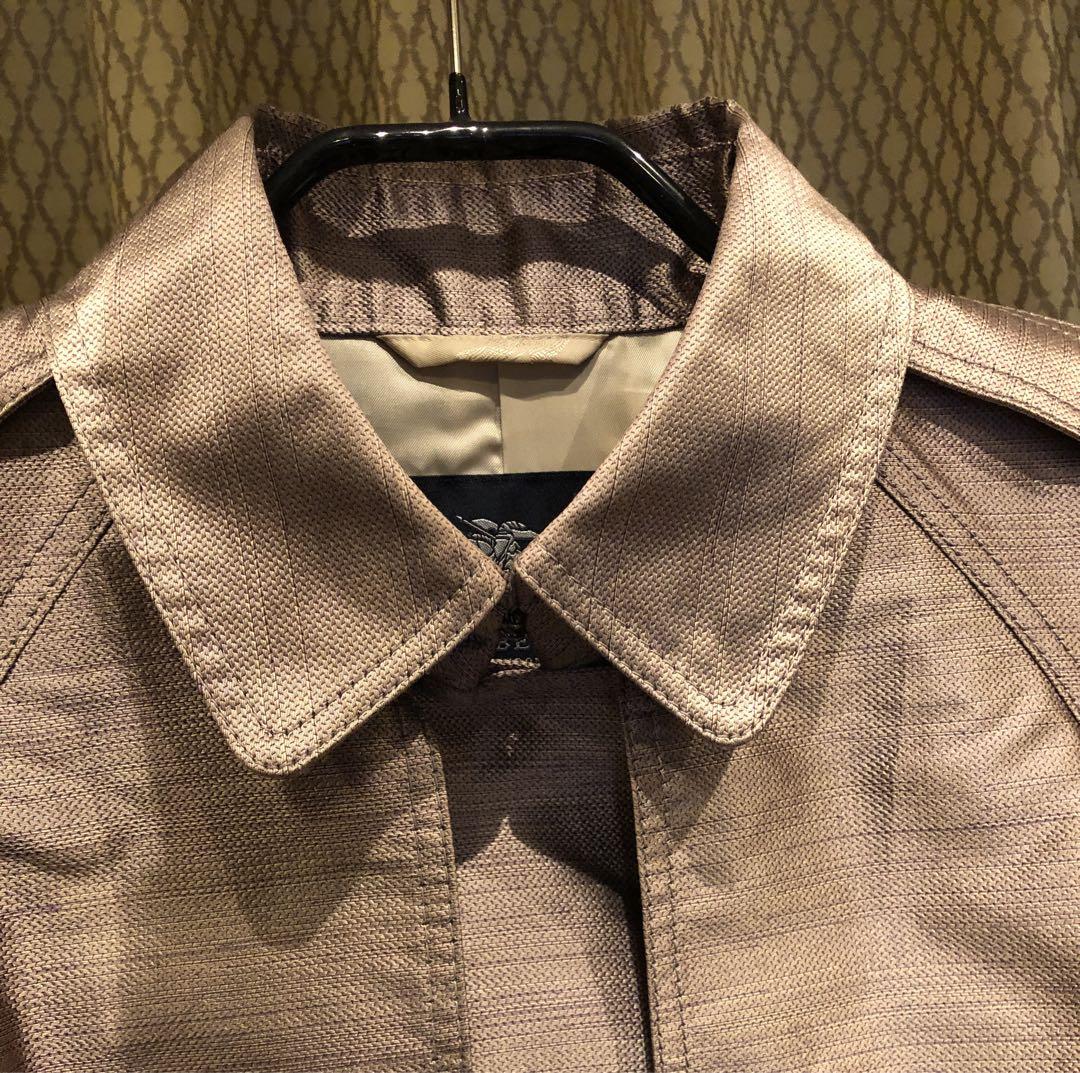 Burberry バーバリー 正絹トレンチコート 落ち着いたゴールド