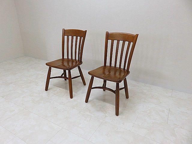 柏木工 無垢材ウィンザーチェア　　2脚セット　ダイニングチェア/ボウバックチェア