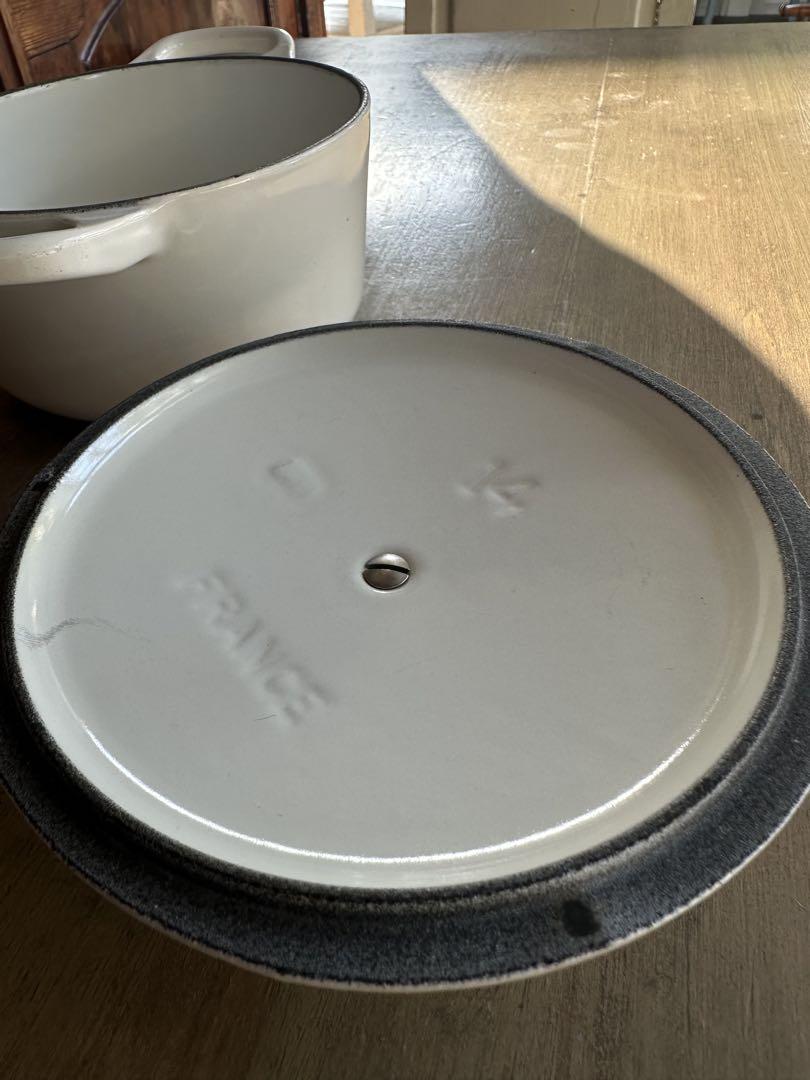 LE CREUSET 両手鍋 ホワイト 約14cm