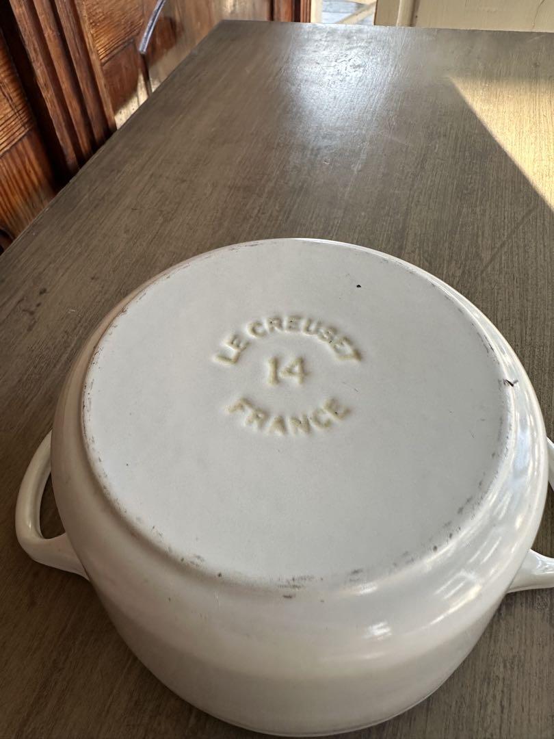 LE CREUSET 両手鍋 ホワイト 約14cm