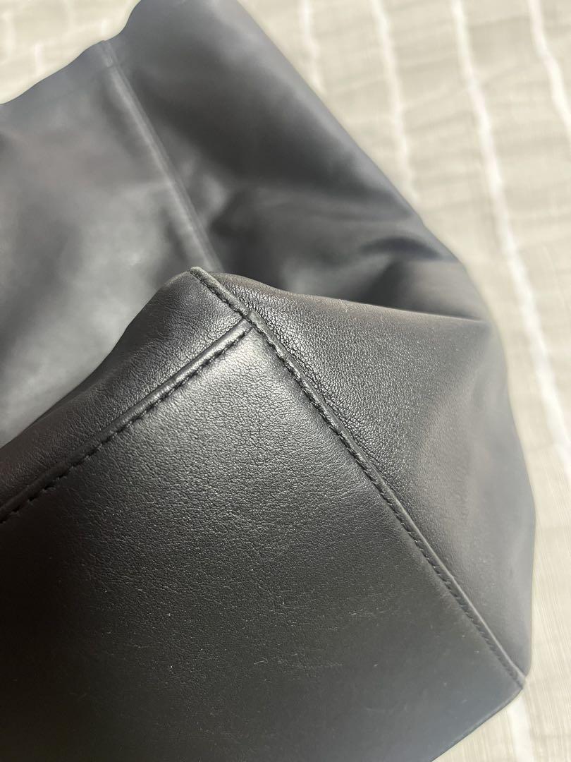 agnès b. レザートートバッグ 黒