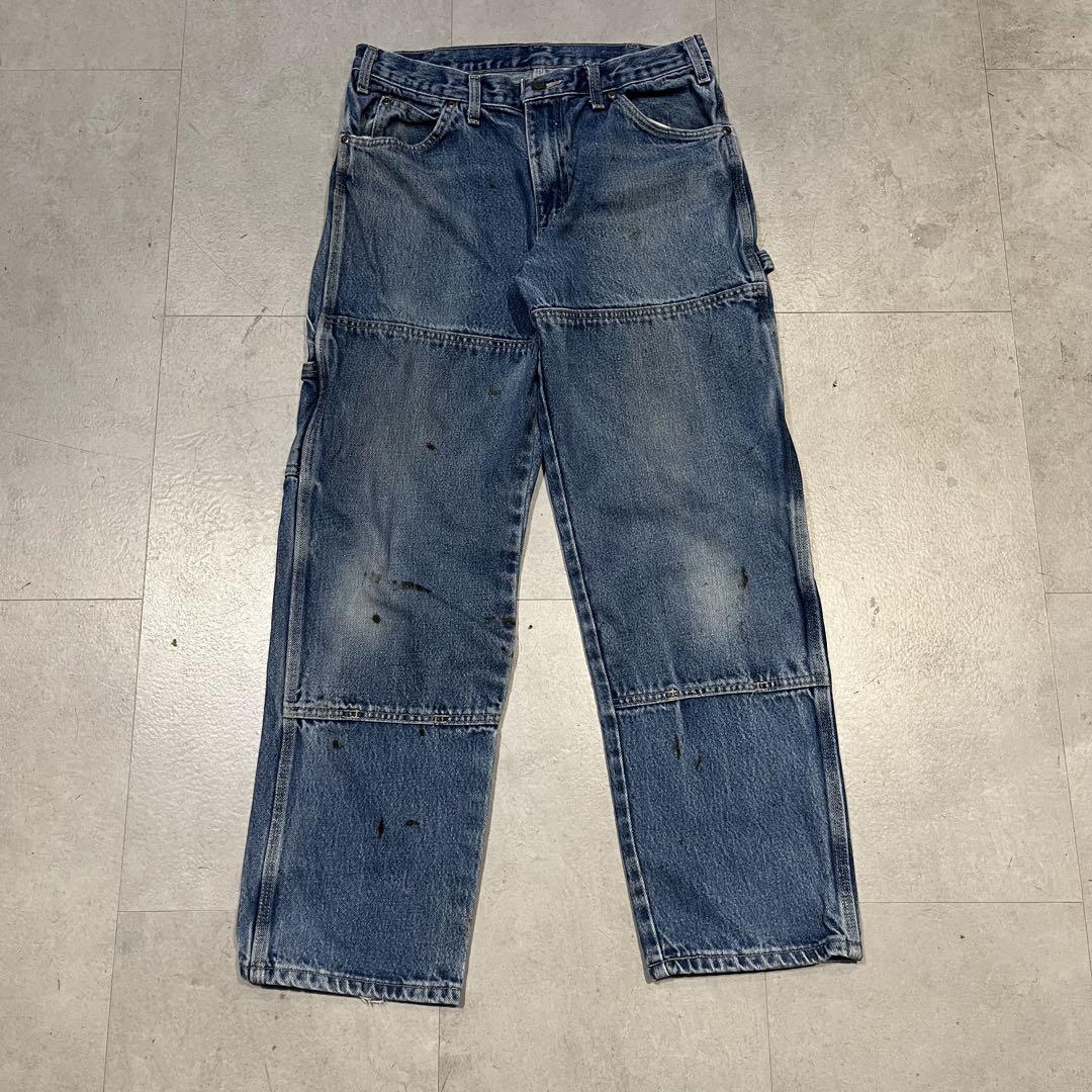 良個体 00\'s ディッキーズ ダブルニー デニム パンツ