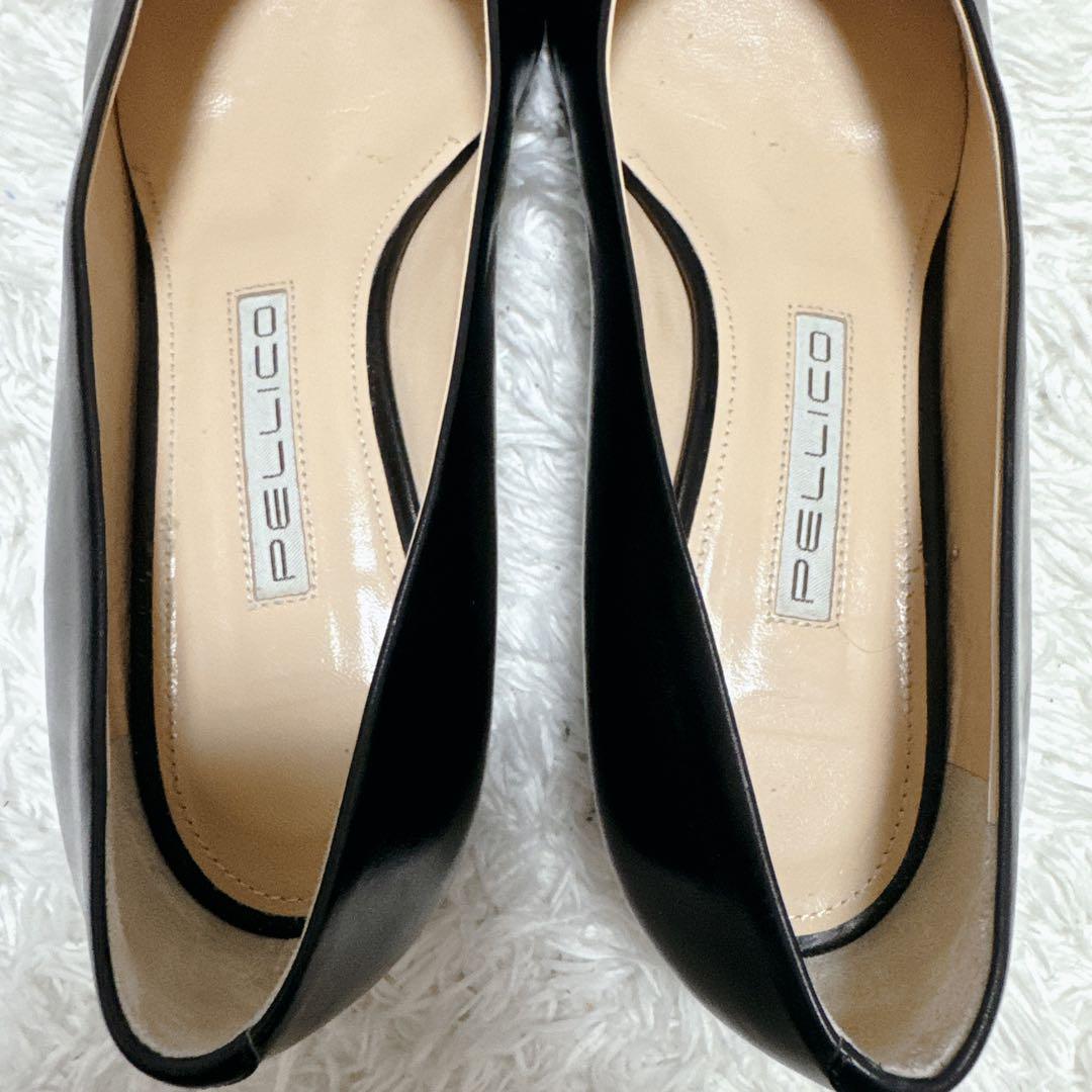 入荷中 ペリーコ ✨美品✨ 黒 24cm レザー ポインテッドトゥ パンプス 靴