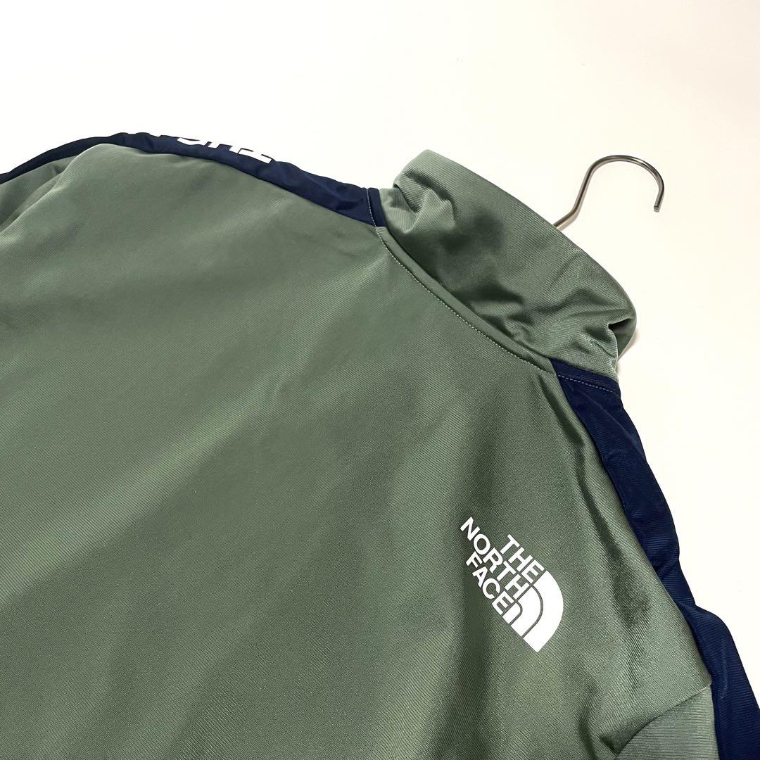 【新品】L ノースフェイス 天竺ジャージー ALBANI ビッグロゴ カーキ