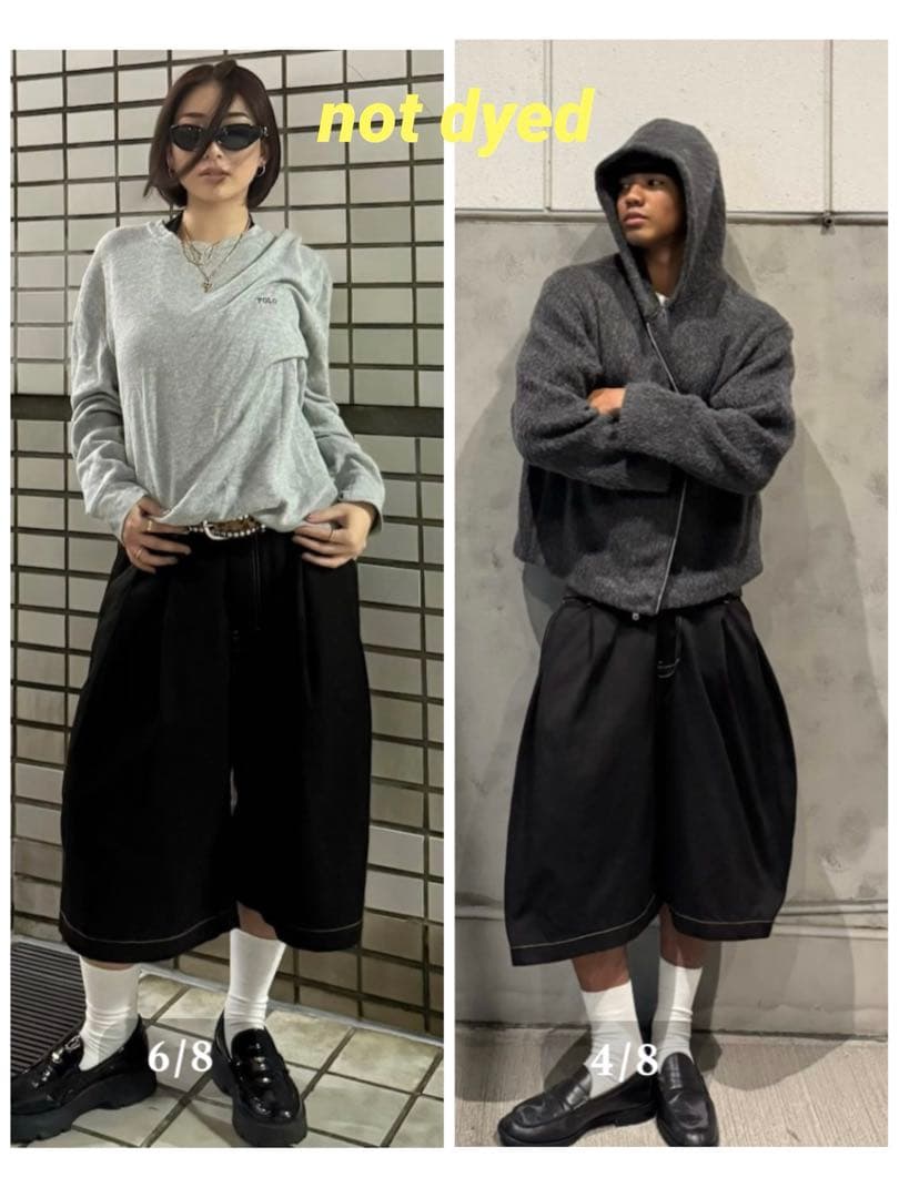 not dyed 2tuck chino shorts SIZE