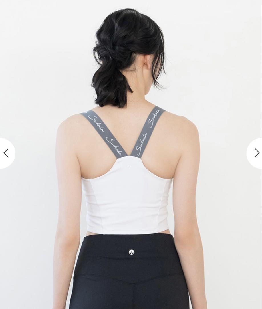 新品】スカーラ Yストラップロゴブラトップ Sサイズ オフ