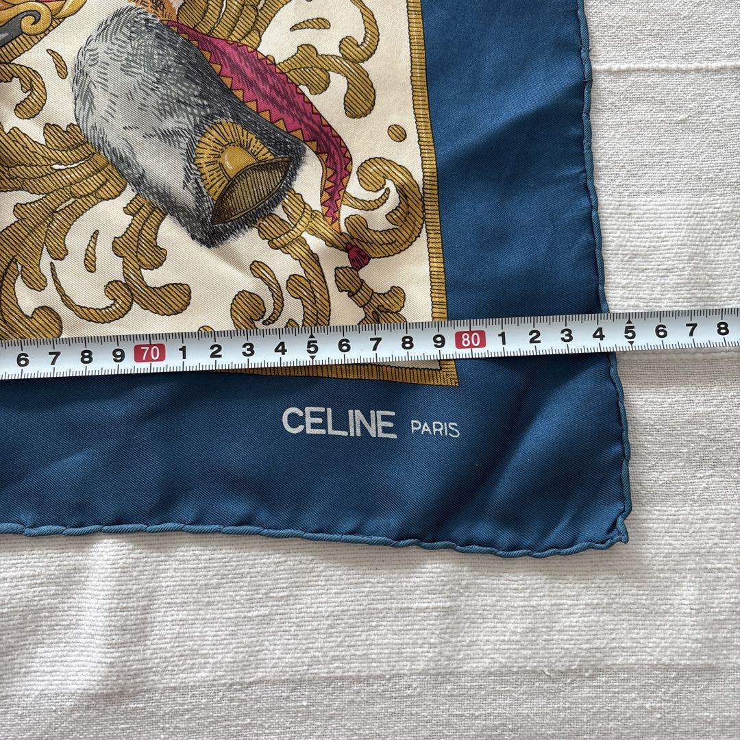 セリーヌ シルク スカーフ オールド CELINE イタリア製 SILK 絹