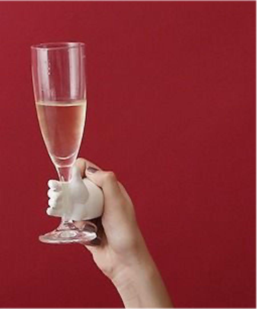 あちゃちゅむ×aquvii限定 hand wine glassお手手ワイングラス