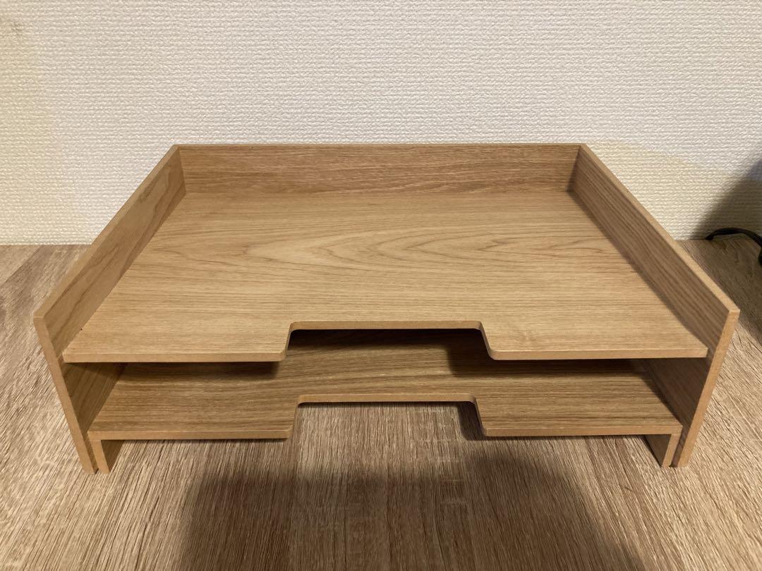無印 木製書類整理トレー A4