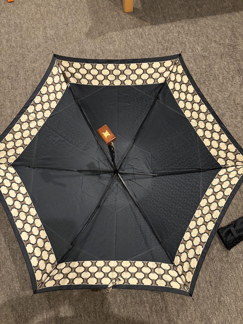 S1-M0198 CELINE セリーヌ トリオンフ柄 折り畳み傘 希少品