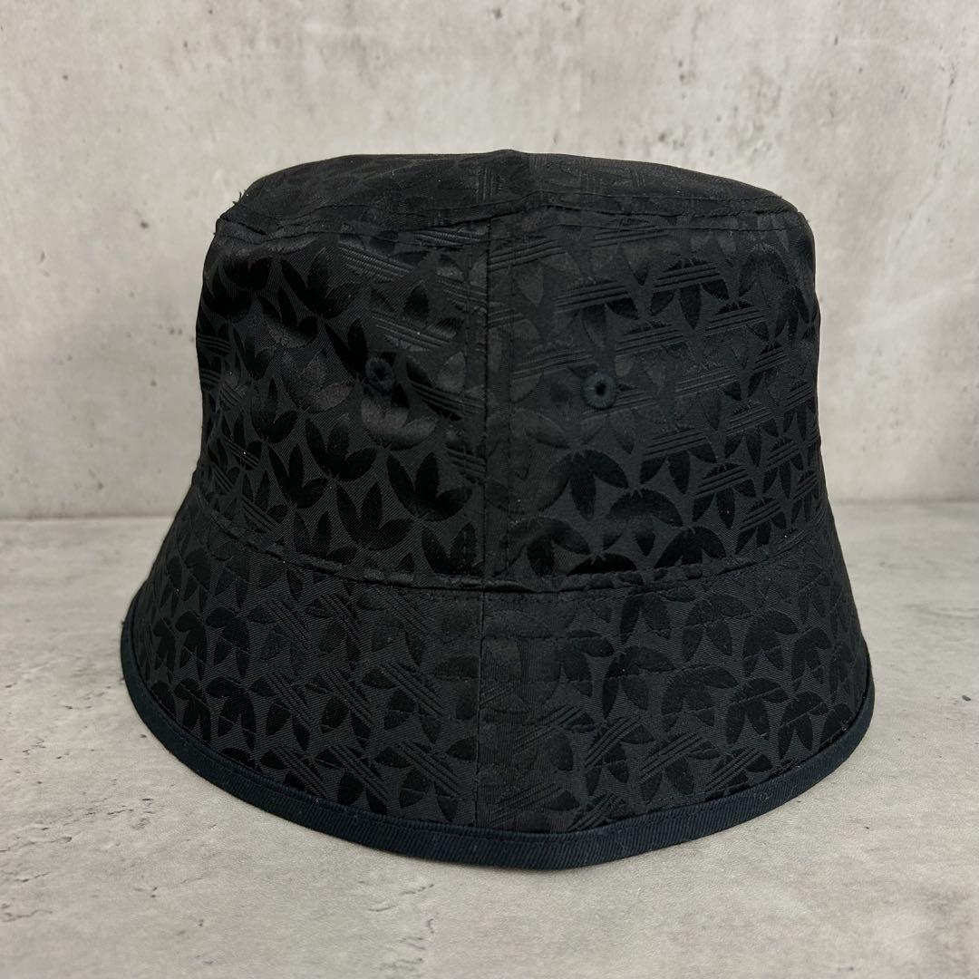 adidas 【トレフォイルモノグラムジャカード】バケットハット 美品 adidas トレフォイル モノグラム ジャカード バケット