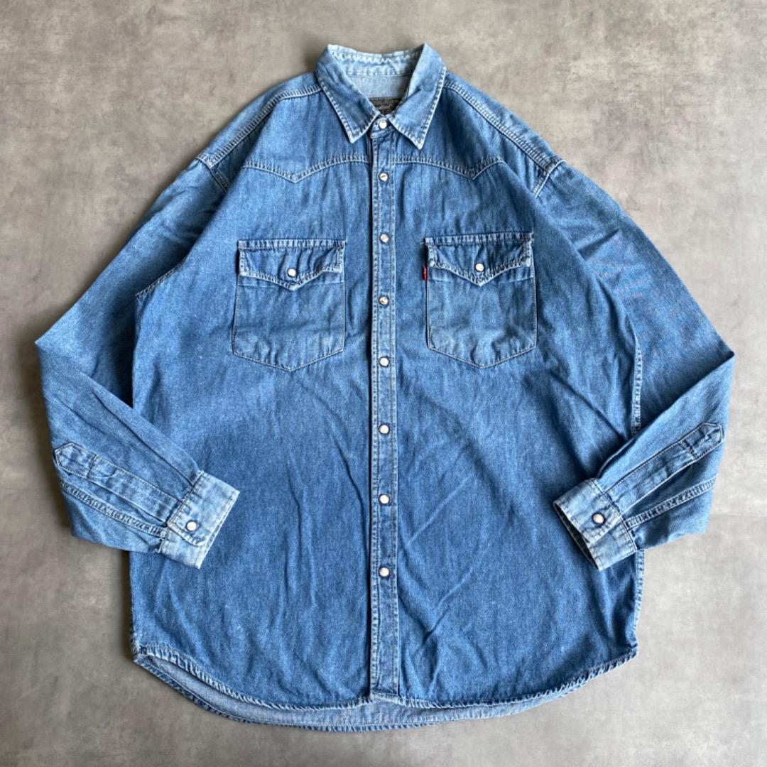 Levi's リーバイス デニムシャツ 00s 古着 L 青 14298
