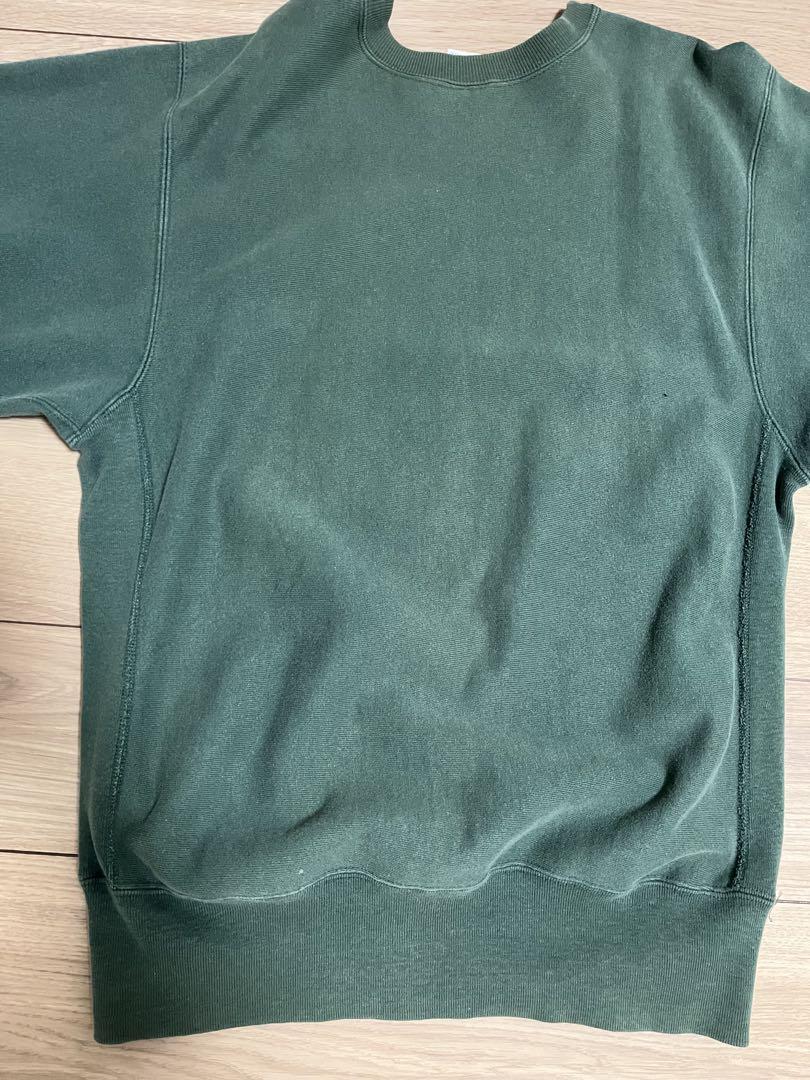 Champion ダークグリーン クルーネックスウェット