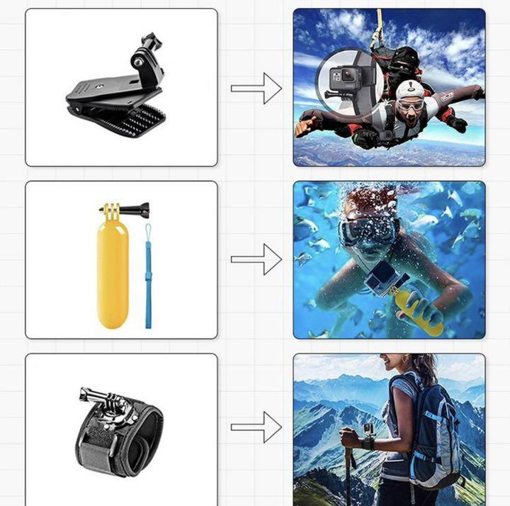 2022品質保証 陸海空を制す GoProHERO9アクセサリー50個付き PeArH-m17157582782 人気高品質